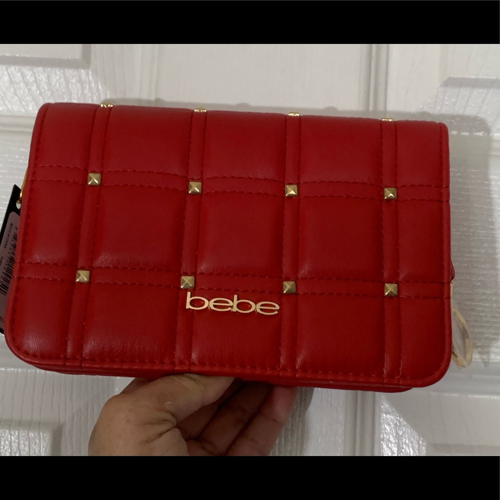 NWT. Bebe Red Crossbody Bag - Picture 8 of 16